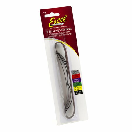 Excel Blades Sanding Stick Belts #600 Grit Replacement Sanding Belt 5pcs, 6pk 55684